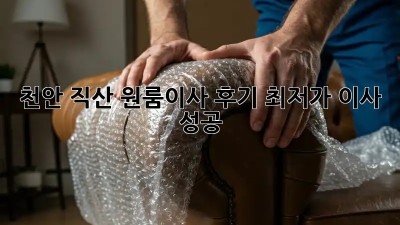 천안 직산 원룸이사 후기: 최저가 이사 성공! 💸✨