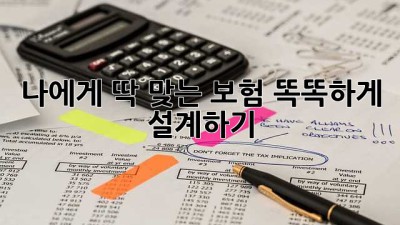 나에게 딱 맞는 보험, 똑똑하게 설계하기