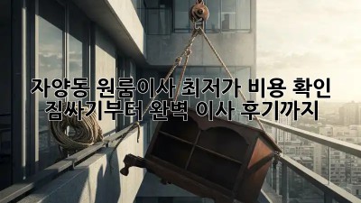 자양동 원룸이사 최저가 비용 확인! 짐싸기부터 완벽 이사 후기까지! ✨